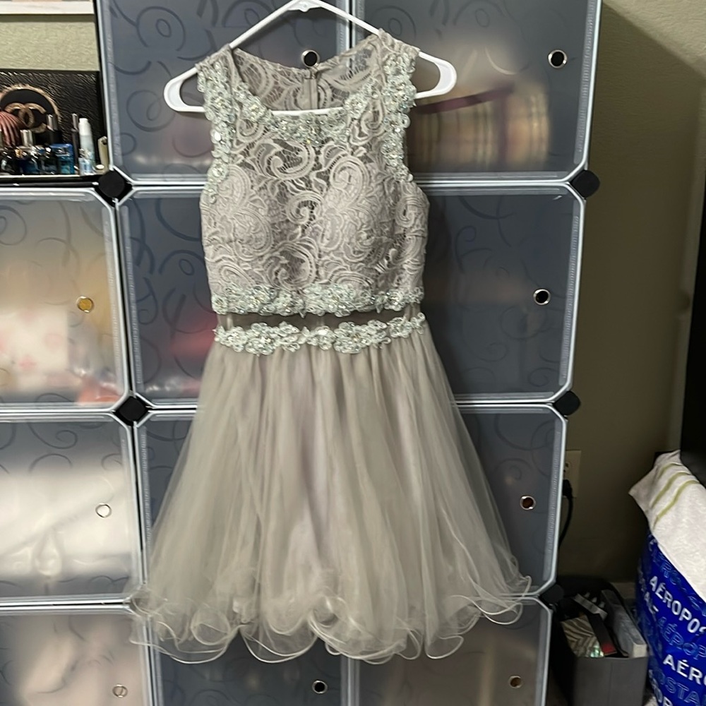 Party lace dress with sequence